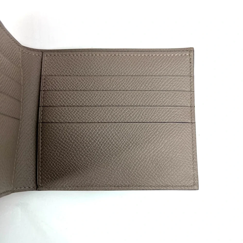 Hermes MC2 Copernic Compact Bill Wallet Mens Etain Epsom Leather Bi-Fold‎ France